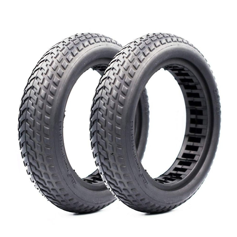 Honeycomb shock-absorbing solid tire