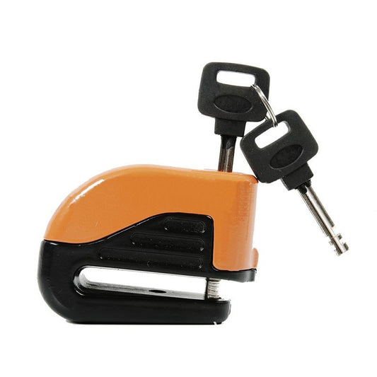 Motorcycle alarm disc brake anti-theft lock