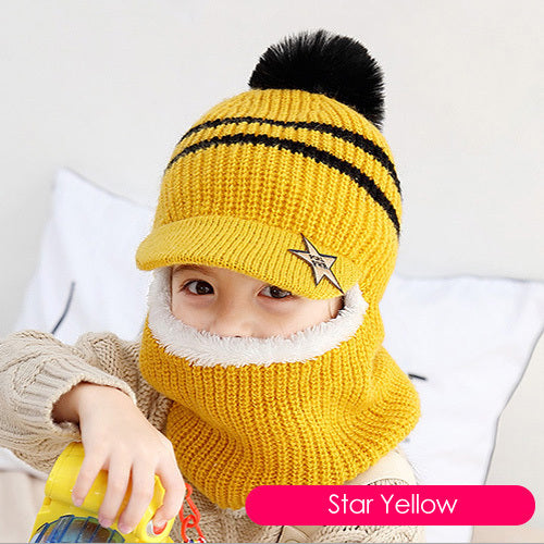 Kids One-piece woolen hat