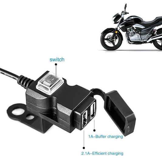 Windproof motorcycle USB charging port