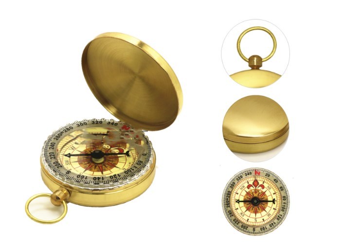 Orienteering "pocket watch" copper Compass