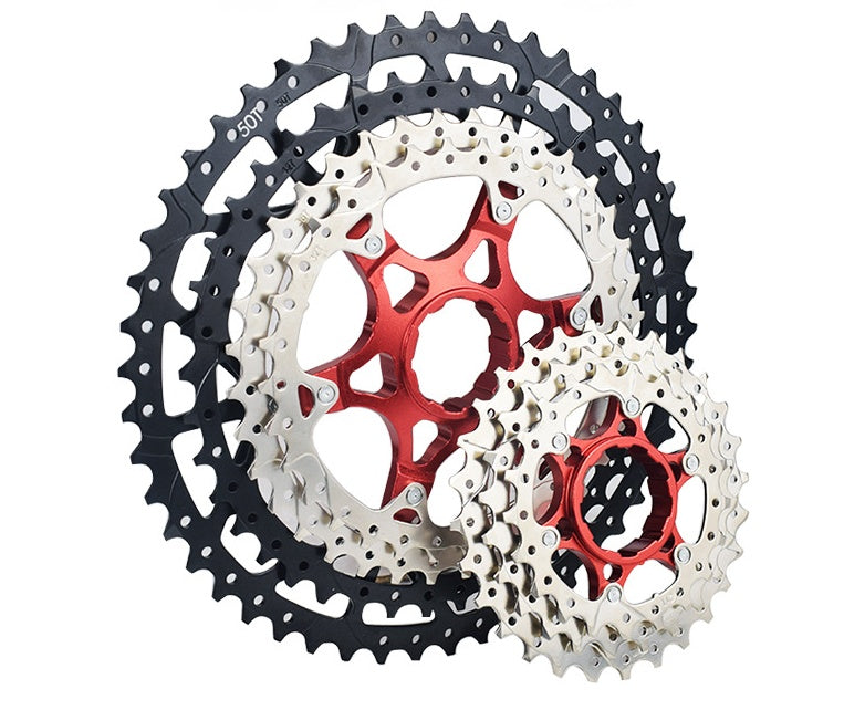 Mountain Bike Cassette (Rear) and Crankset (Front)