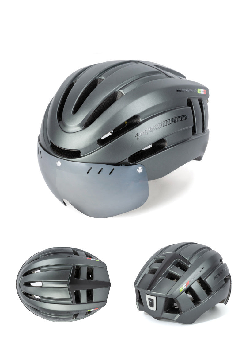 Mountain Bike Helmet with LED Warning Iight.