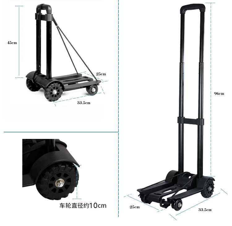 Four-Wheel Foldable Luggage Cart