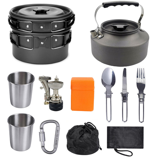 Mess Kit with Tea Kettle, Utensils, AND STOVE!