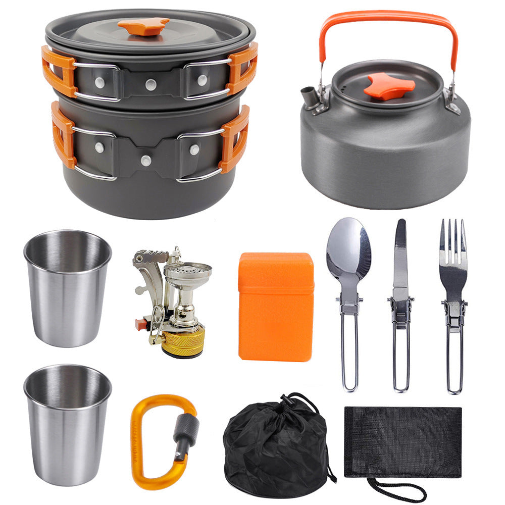 Mess Kit with Tea Kettle, Utensils, AND STOVE!