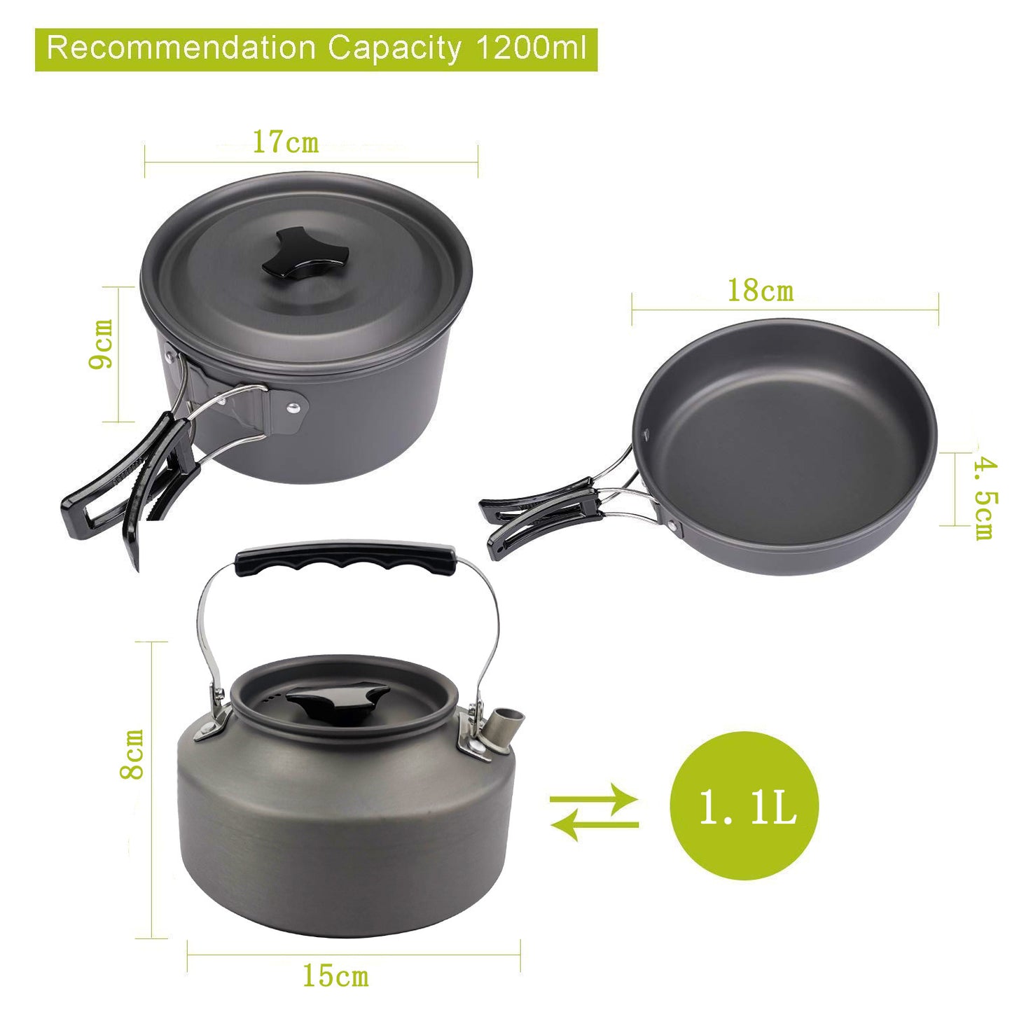 Mess Kit with Tea Kettle, Utensils, AND STOVE!