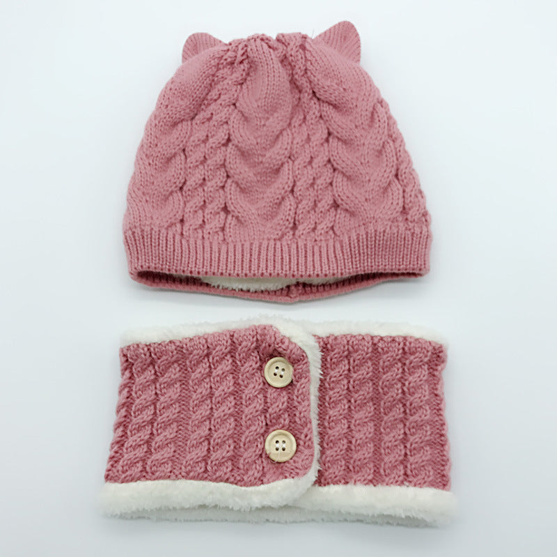 Youth/Kids Hat and Scarf Knit Set