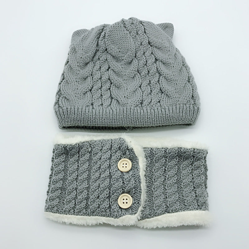 Youth/Kids Hat and Scarf Knit Set