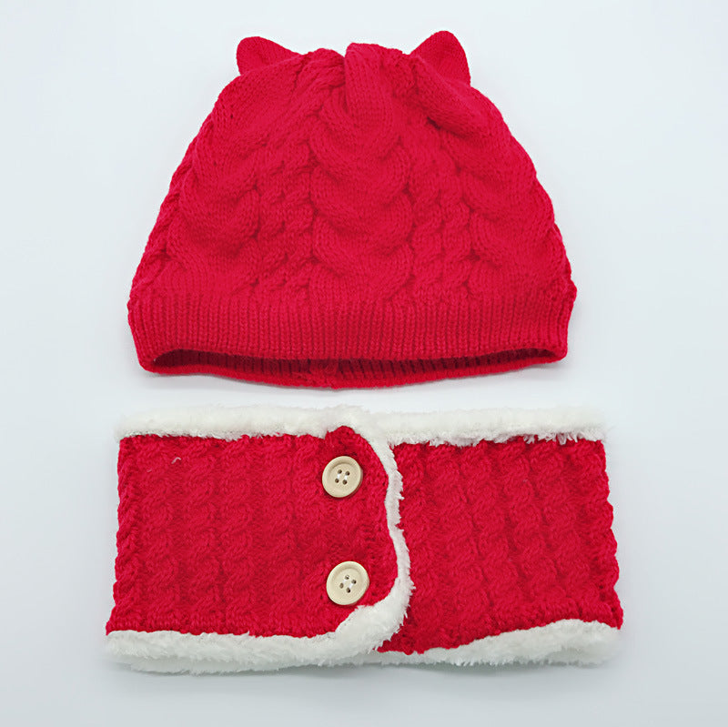 Youth/Kids Hat and Scarf Knit Set