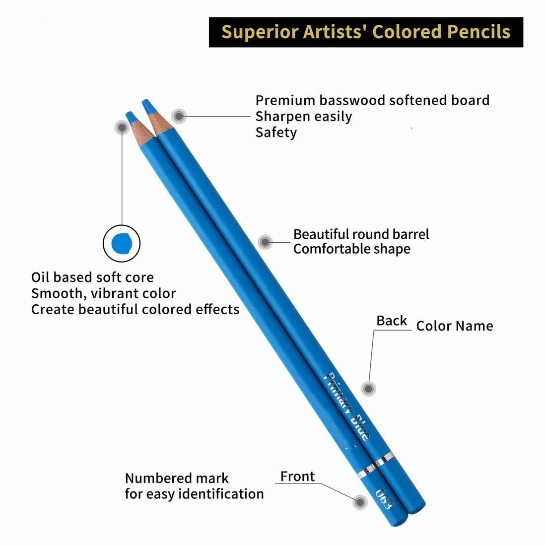 Oily Colored Pencil Lead Only For Art Painting