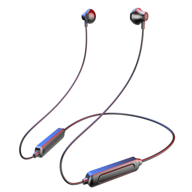 Neck-mounted wireless sports earphones