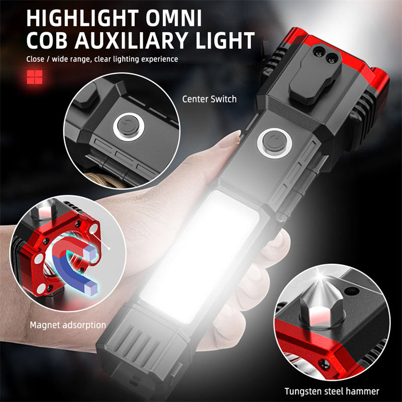 USB Rechargeable Car Work Light/Safety Hammer Multi-tool