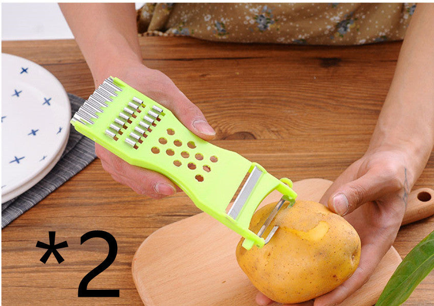 Compact Camping Vegetable Cutter Scrubber Grater Slicer