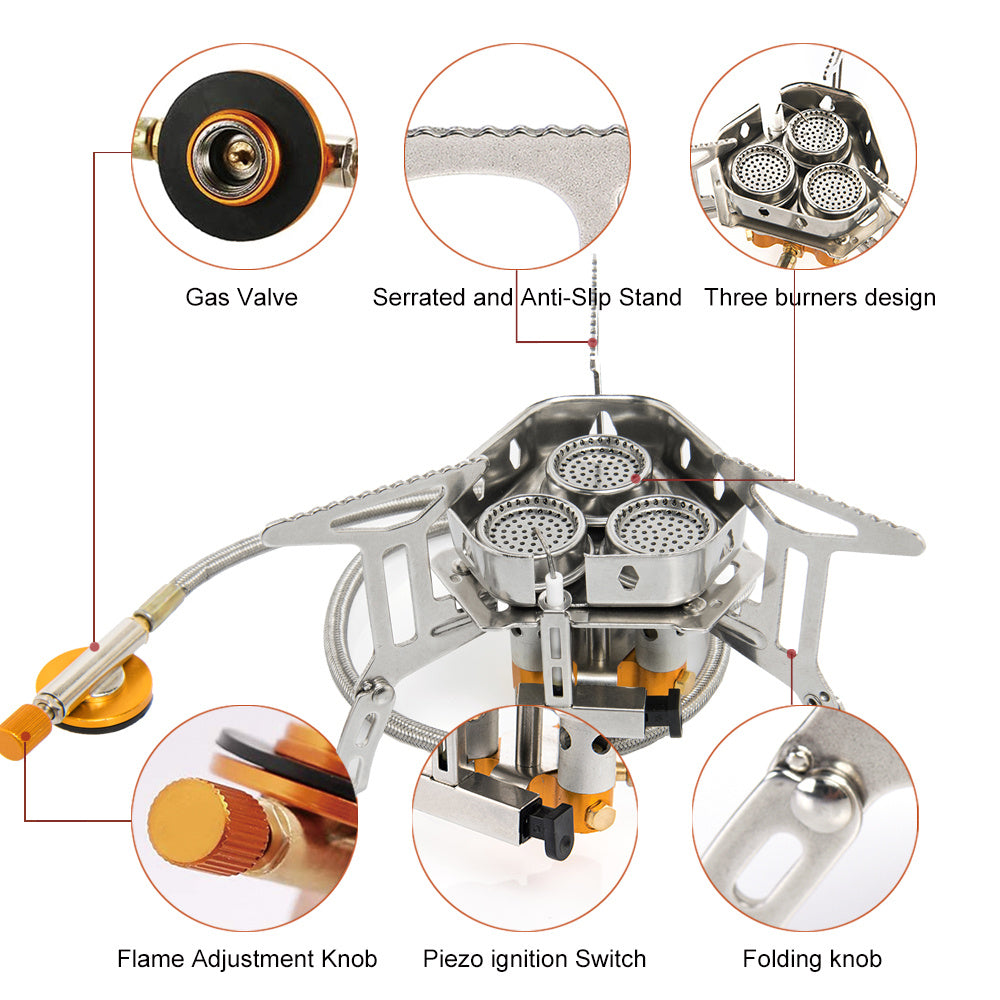 MULTI-FUEL Portable Windproof Camp Stove