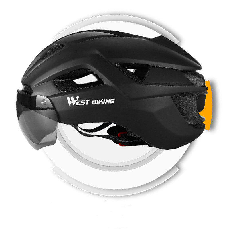 Mountain Road Bike Helmet with Goggles & USB Light