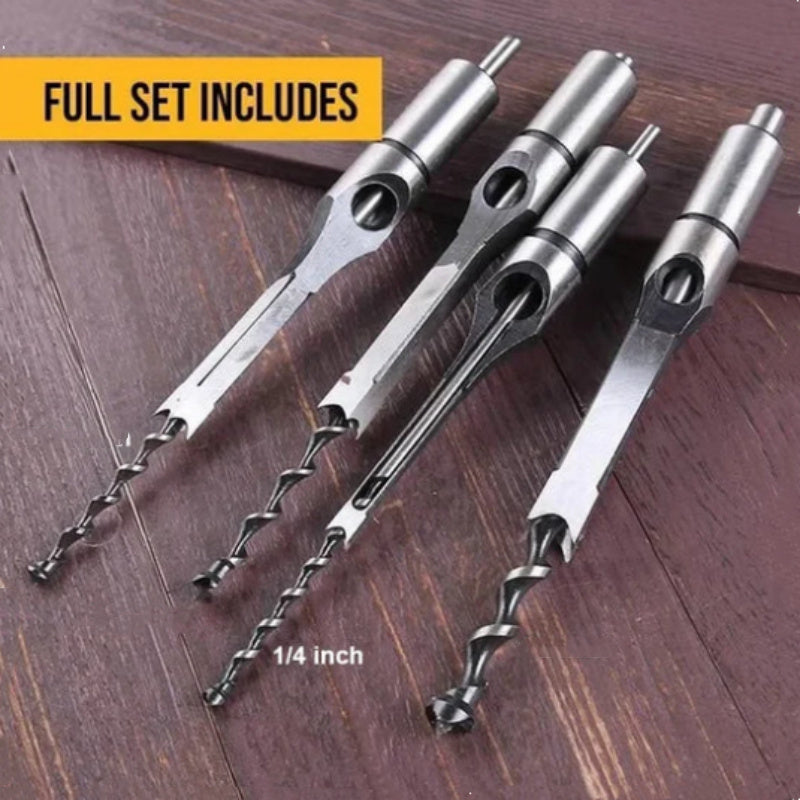 Square Hole Drill Bits - 1/4" - 1/2"