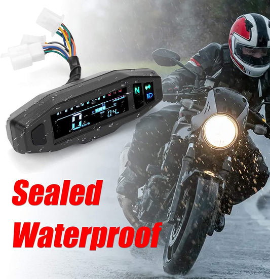 Motorcycle Mini Speedometer, Oil Gauge, LCD Display