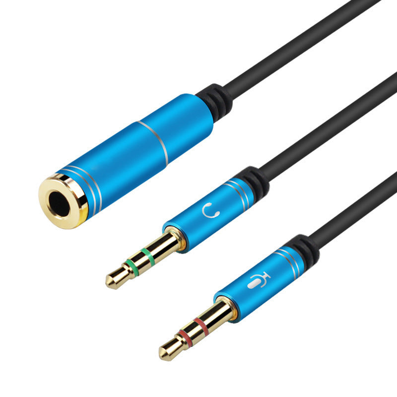 Stereo One-input/TWO output stereo headset Cable