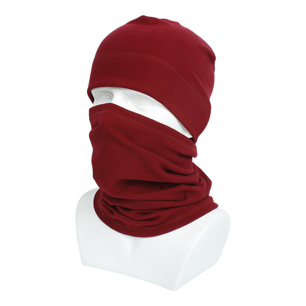 Fleece Sports Cycling Hat And Scarf Set