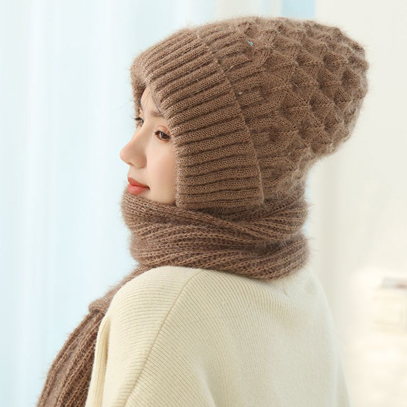 Women's Fleece-lined Scarf And Hat