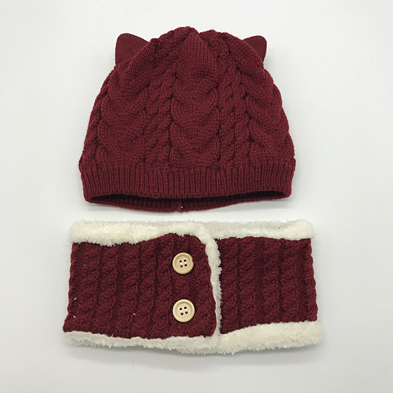 Youth/Kids Hat and Scarf Knit Set