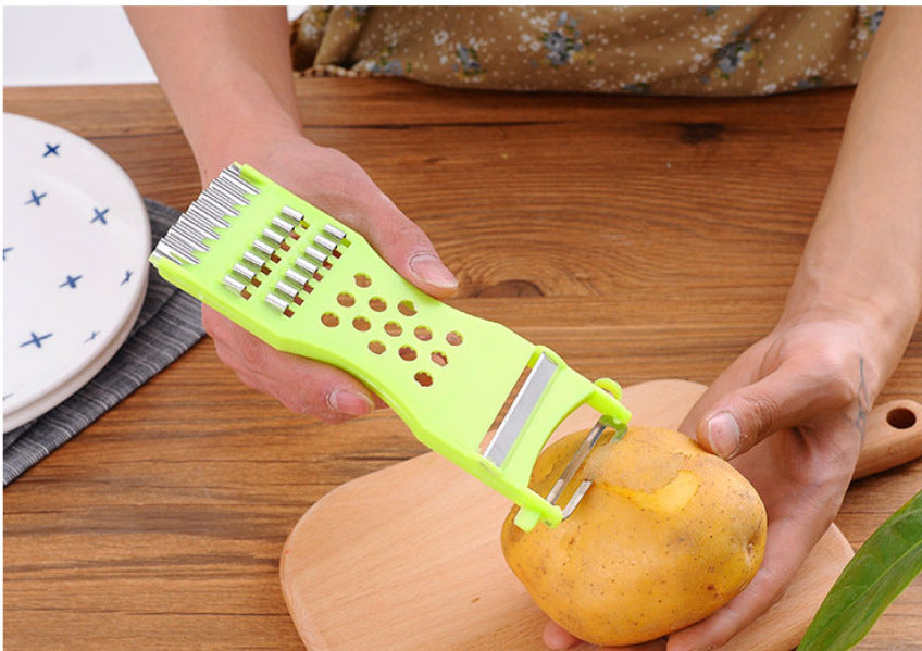 Compact Camping Vegetable Cutter Scrubber Grater Slicer