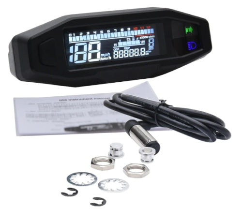 Motorcycle Mini Speedometer, Oil Gauge, LCD Display