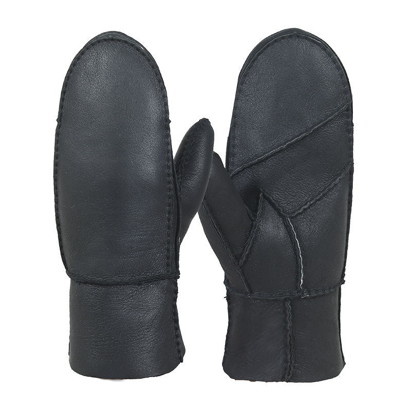 Men's Real Sheepskin Wool Fleece Gloves