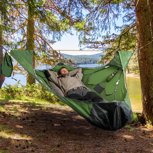 Flat Sleep Hammock Tent With Bug Net