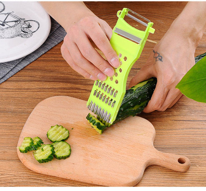 Compact Camping Vegetable Cutter Scrubber Grater Slicer