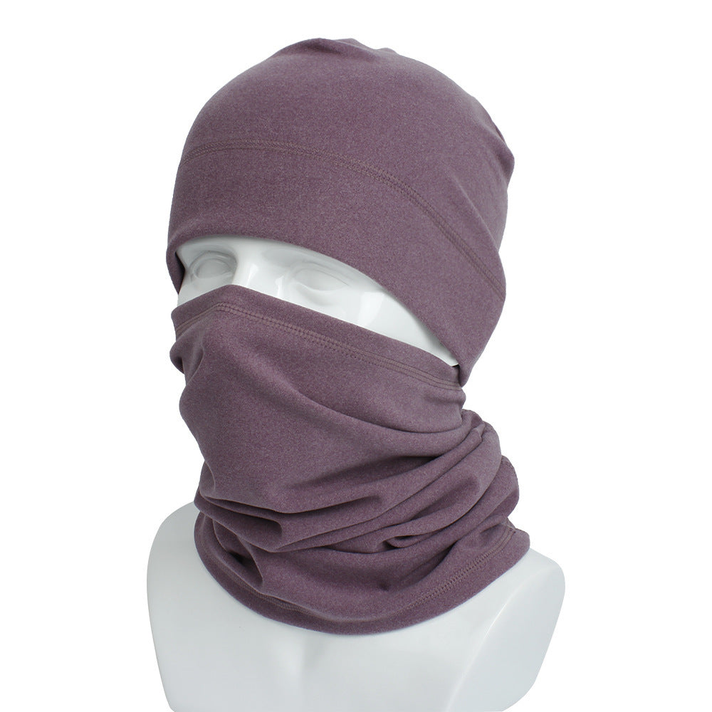 Fleece Sports Cycling Hat And Scarf Set