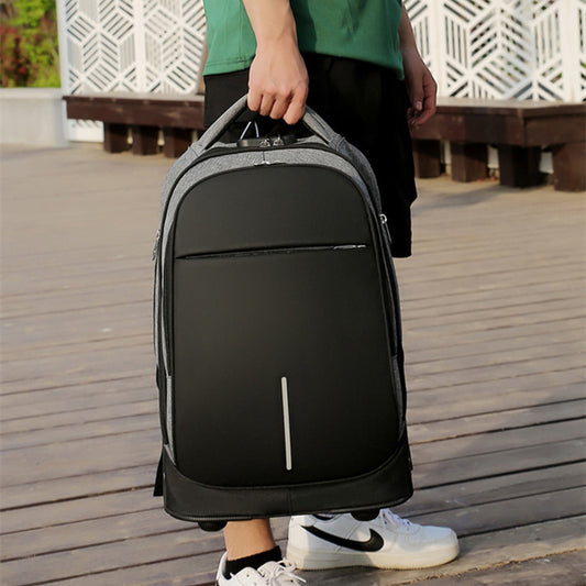 Rolling Computer Backpack with T-Handle and oversize wheels